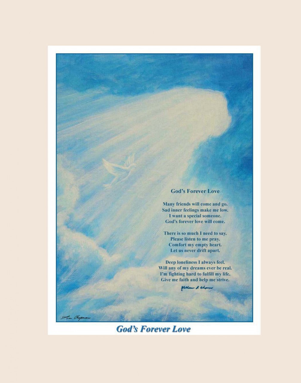 God's Forever Love, inspirational poem by Katherine Chapman