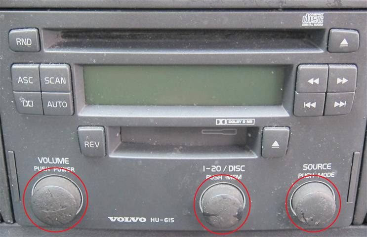 Replacement Volvo Hu 615 Radio Knobs Voluparts Online Store
