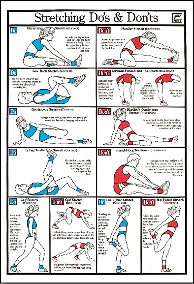 Stretching Do's and Don'ts Poster - Clinical Charts and Supplies