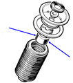 Bump Stop Front TR7 TR8, UKC1101