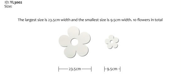 Daisy Flower Mirror Wall Stickers Daisy Flower Mirror Wall Stickers