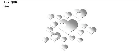 hearts mirror wall stickers hearts mirror wall stickers