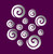 swirl mirror wall stickers
