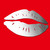 lips mirror wall stickers