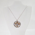 Spinning Fan Sterling Necklace