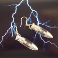 Bullet Shaped Static Zapper Earrings Really Light Up