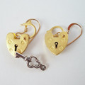 Mini gold padlock earrings really open and close