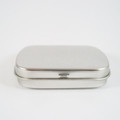 Small Metal Pillbox Tins Hinged