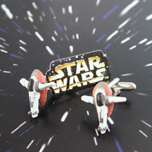 Star Wars Slave I Cufflinks are made from real near vintage toys.