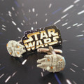 Go to hyperdrive with these Authentic Star Wars mini Millennium Falcons on your sleeve.