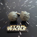 Star Wars "YOU Belong on the Dark Side" Death Star Cufflinks are a rare collectors item turned into fashionable men's accessories.