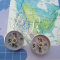 Where Are YOU? - Metal Compass Earrings
