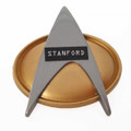 Personalized Star Trek The Next Generation pin made out of a recycled toy playstand