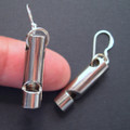 Tiny Working Vintage Silver Whistle Earrings