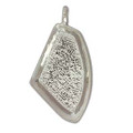 Abstract Pendant Bezel - Bright Silver - 4x2.5cm