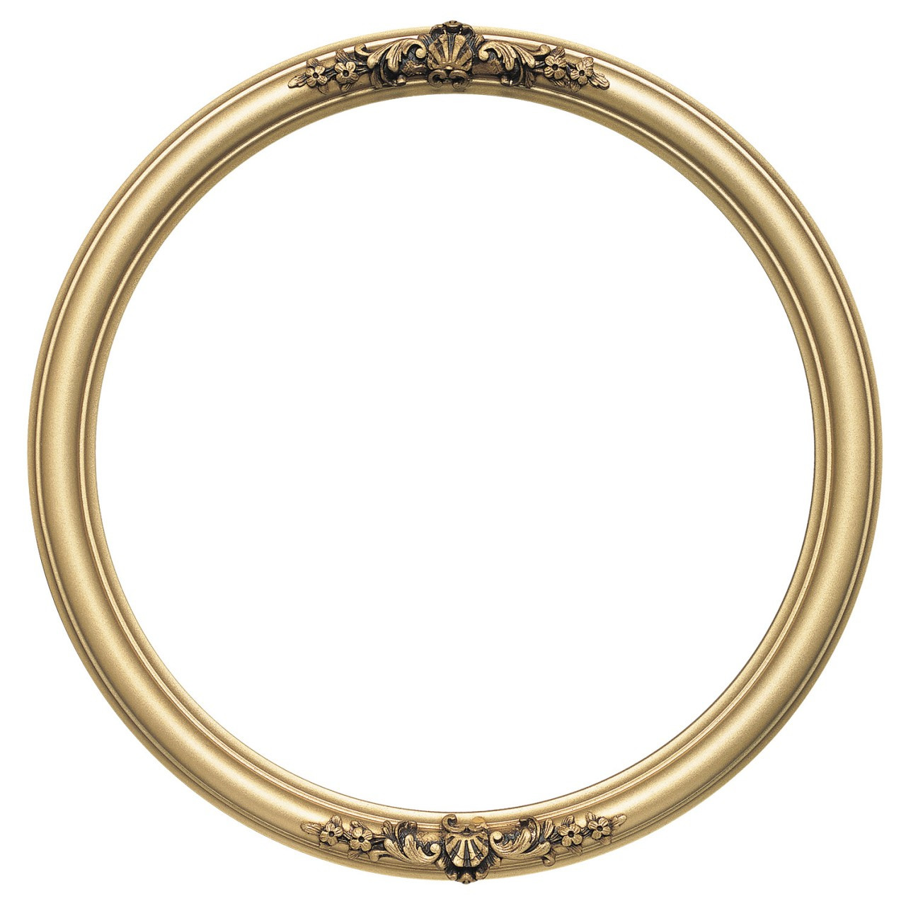 Round Frame in Gold Spray Finish| Antique Gold Paint Picture Frames