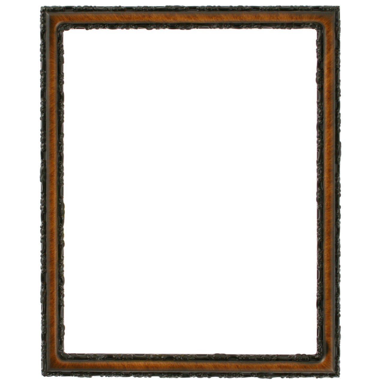 Rectangle Frame In Vintage Walnut Finish| Simple Brown Wooden Picture