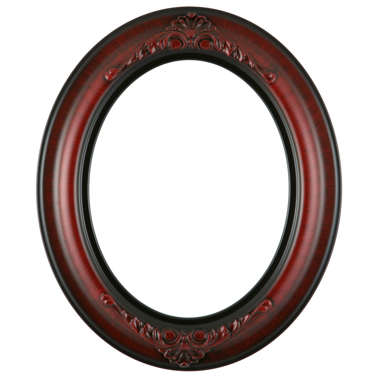 Oval Frame In Vintage Cherry Finish Antique Stripping On Oval Picture