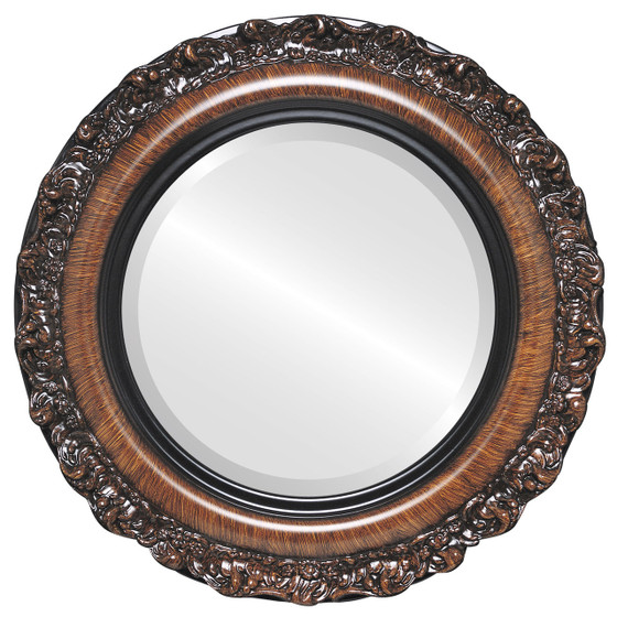 Brown Round Mirrors from $146| Venice Vintage Walnut| Free Shipping
