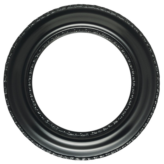 Round Frame in Matte Black Finish| Black Wooden Picture Frames with