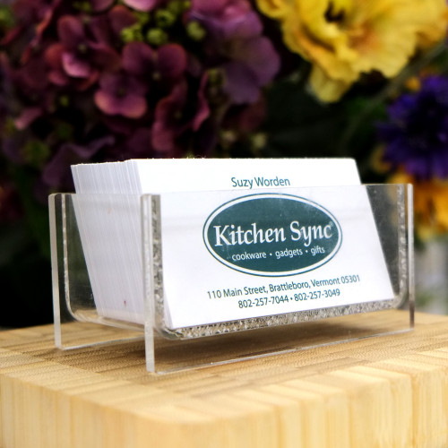 clear acrylic business card holder
