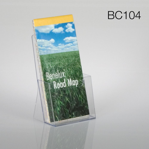 clear tri-fold countertop brochure holder