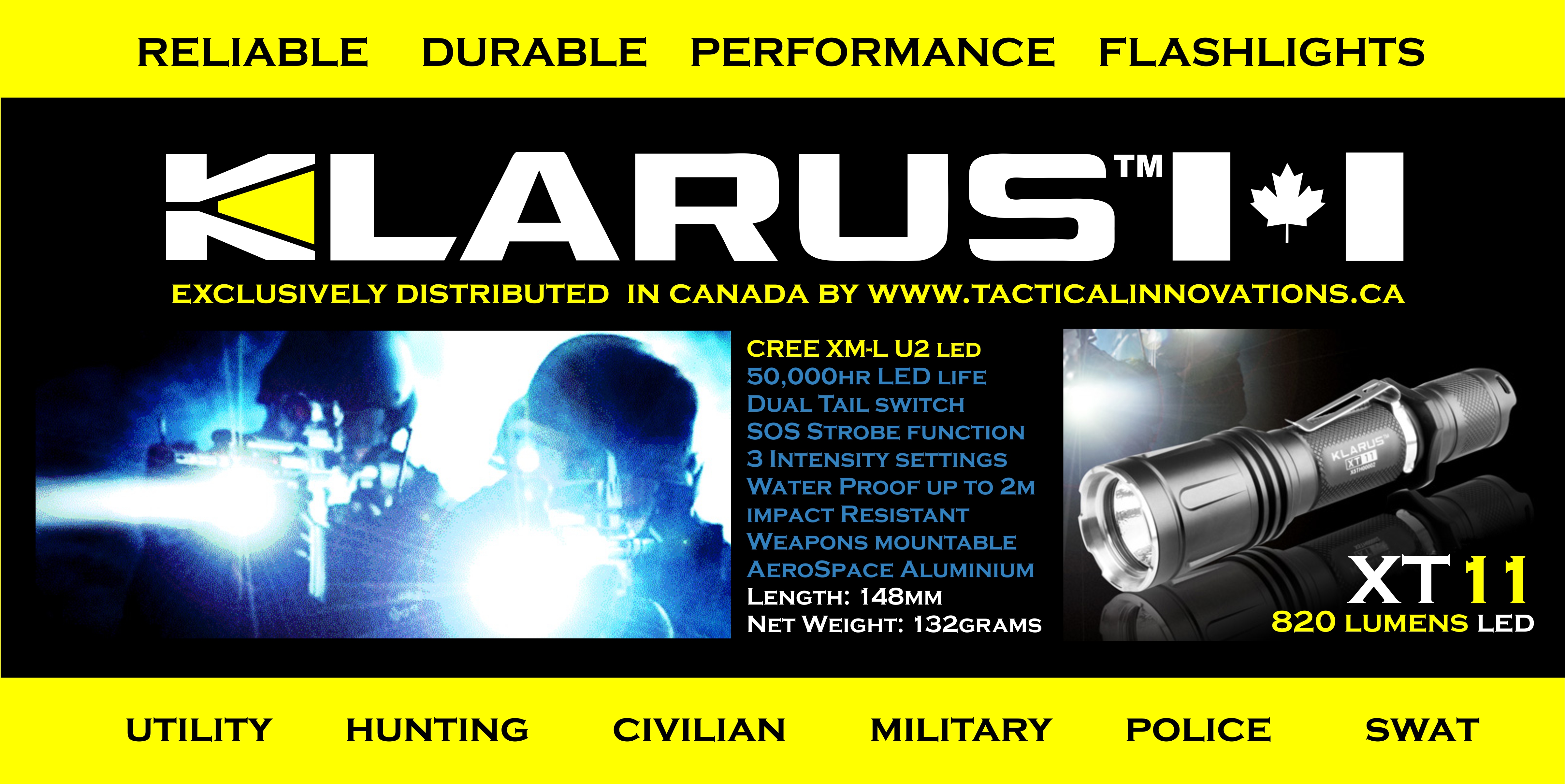 Klarus Canada, Klarus Flash Lights Canada, Klarus Techonolgies