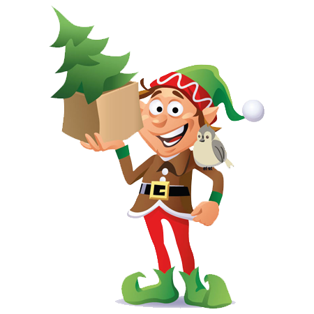 forest elf square artificial christmas wreath