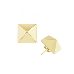 LARGE SOLID PYRAMID STUD EARRINGS
