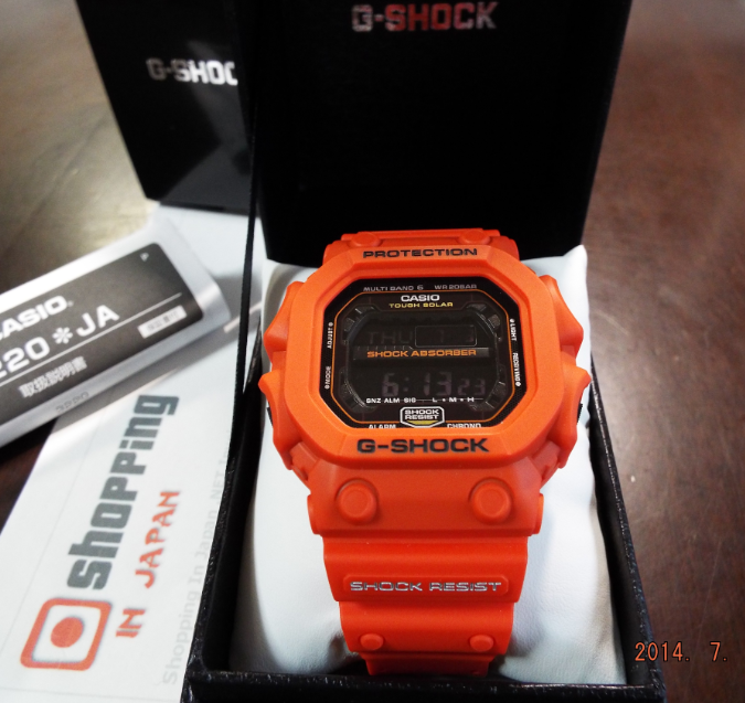 g shock orange blue