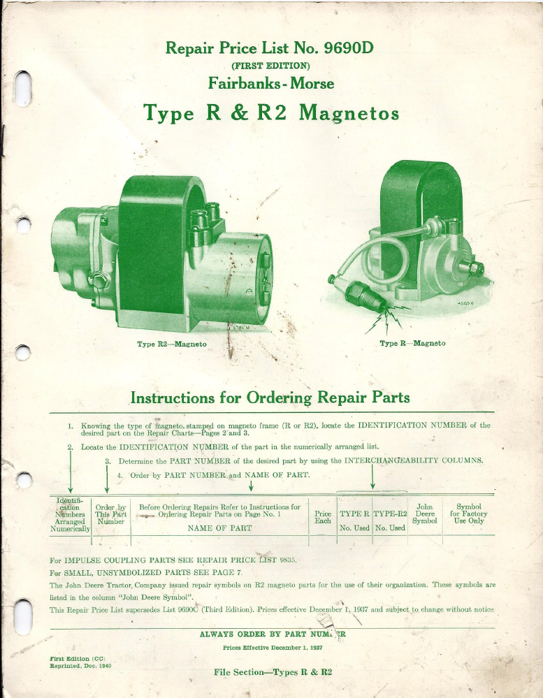 Magneto Rx: - Fairbanks Morse - Fairbanks Morse Model 