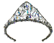 Rare vintage SWAROVSKI ELEMENTS are woven with sterling silver to create a spectacular display of color and sparkle on your wedding day