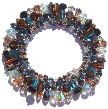 Limited edition designer martini bracelet - (1 of 2)  Made with SWAROVSKI ELEMENTS on sterling silver and memory wire to hold shape.