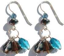 Swarovski designs by Karen Curtis. Triple drop earrings with rare and discontinued Swarovski crystals