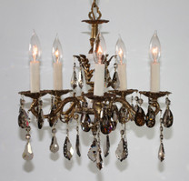 GOLDEN TEAK CHANDELIER • STRASS® CRYSTAL