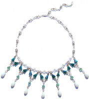 Elegant one of a kind necklace made with Swarovski crystal and sterling silver