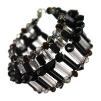 Mink Black Spiked Cuff Bracelet