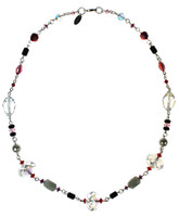 Oversized Crystals make this Valentine's Day necklace the perfect statement piece which can be worn with any outfit.  Sterling Silver finishings mixed with an amazing color combination of Swarovski Crystals, all on a single easy to wear strand.