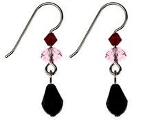 DROP EARRINGS - JET AMORE