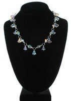 Handmade with SWAROVSKI ELEMENTS. Mix of clear, AB coated and silver crystals creates an elegant and eye catching design.