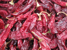 Choose from X-hot, Hot, Medium, Mild sun-dried chile pods.
Comes in a 5 lb. box with stems, seeds.