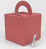 Large Cube Box With Handle shown in Shimmering Dusty Bloom.