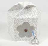Large Petal Box shown in Silver Scroll pattern. Blossom not included.