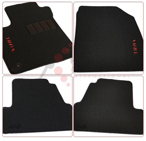 Opel Mokka Quot Trax Quot Embroidered Black Red Carpet Floor Mats