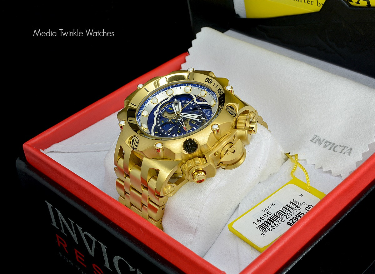Invicta 16805 Reserve VENOM Hybrid Gold 5040F Swiss Quartz Chronograph Bracelet Watch | Free Shipping