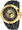 Invicta 0844 Force Collection Chronograph Gold Dial Black Polyurethane Watch