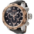 Invicta 0360 Reserve Venom Collection Chronograph Black Leather Watch | Free Shipping