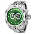 Invicta 6721 Men's Reserve Venom Collection Chronograph Green Dial Stainless Steel Watch | Free Shipping