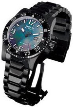 Invicta 0516 Men's Reserve Collection Grey Mother-Of-Pearl Dial Black Ion-Plated Stainless Steel Watch | Free Shipping