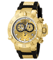 Invicta 5517 Men's Subaqua Noma III Collection Black and 18K Gold-Tone Swiss Made Chronograph Polyurethane Watch | Free Shipping